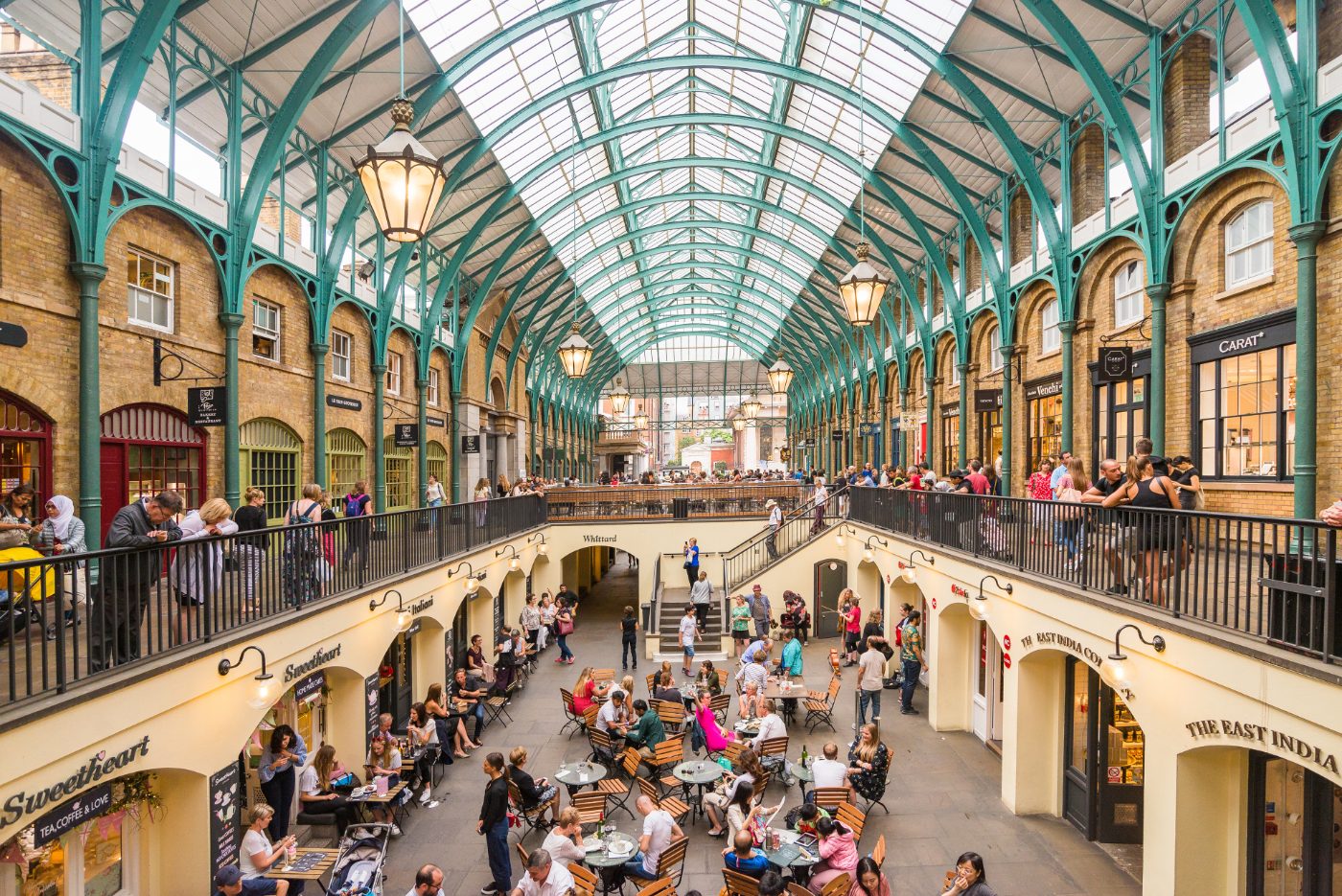 Sommer i Covent Garden, et av Storbritannias største markedsområder.
