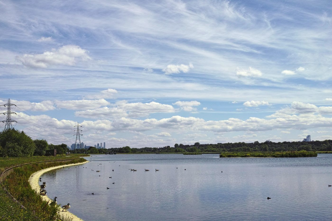 Walthamstow Wetlands, et 211 hektar stort naturreservat i Øst-London ved River Lea i bydelen Waltham Forest.