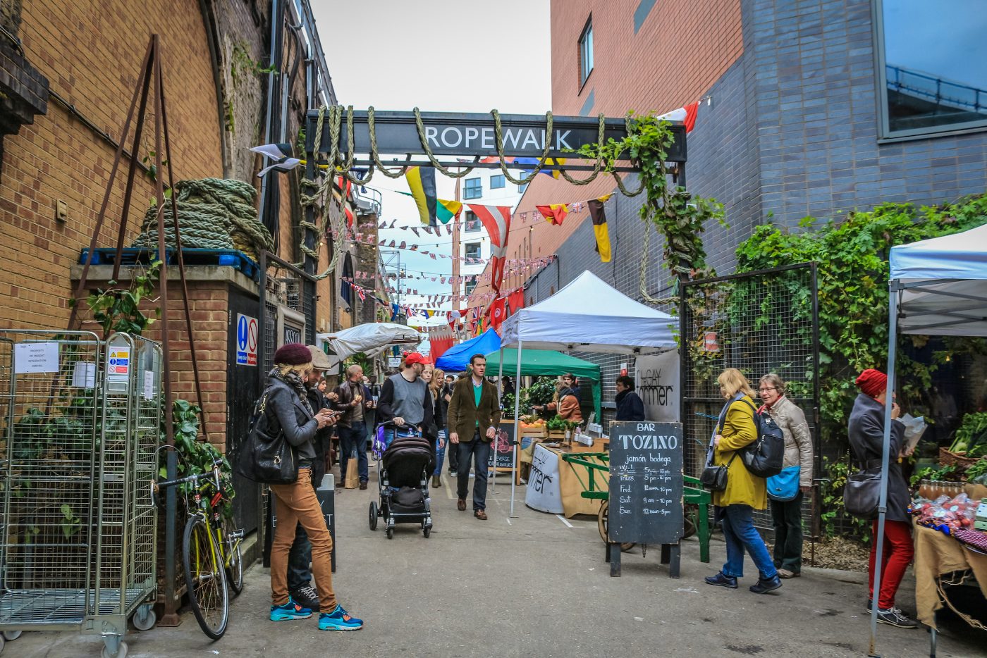 Ropewalk Maltby Street Market i London.