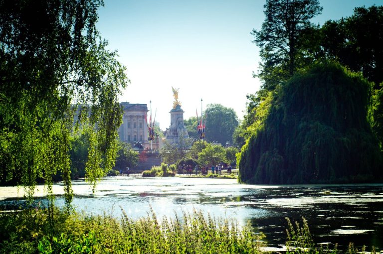 Innsjø i Green Park, London.