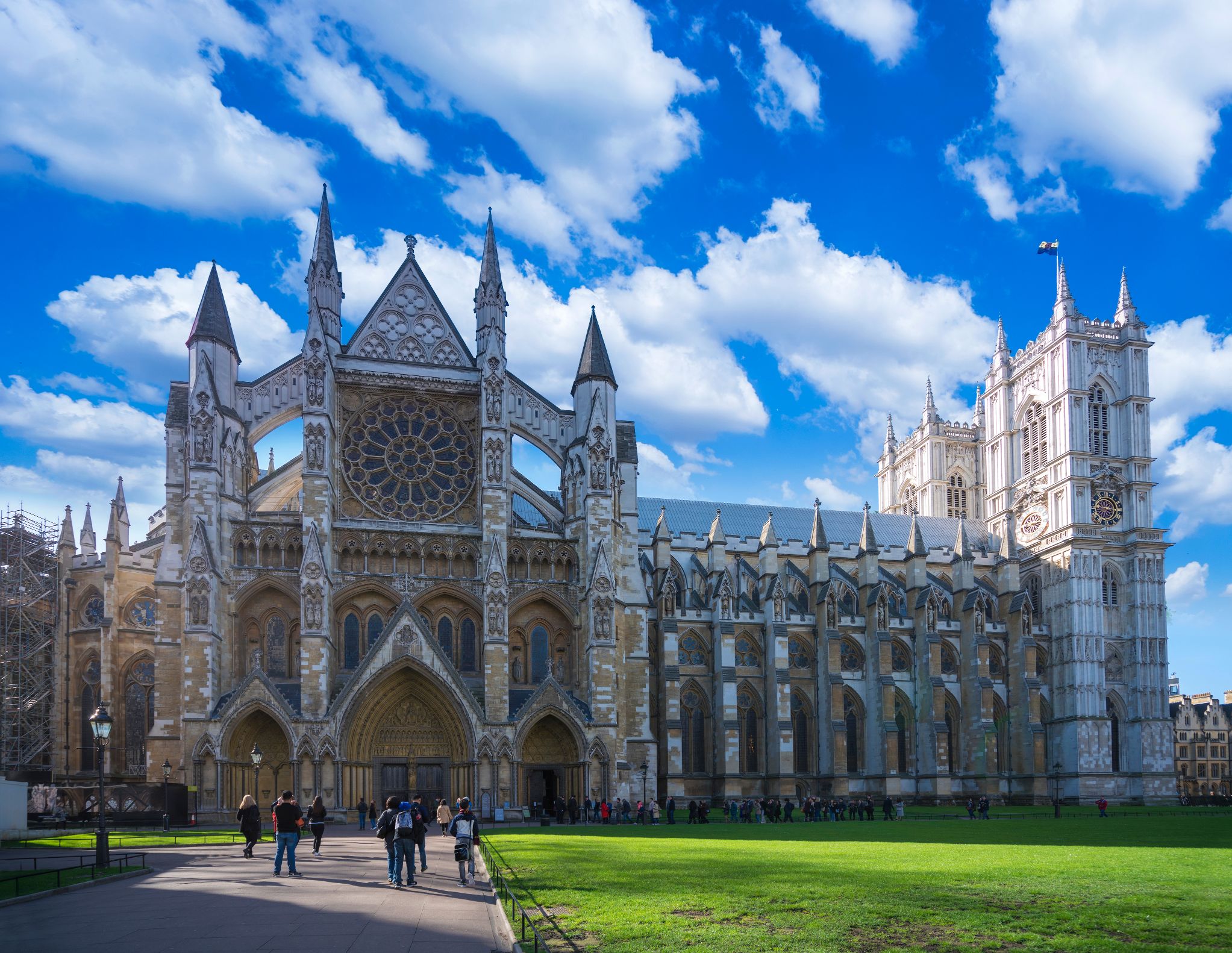 Antikt bilde av Westminster Abbey i London, Storbritannia.